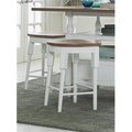 Progressive Furniture Progressive Furniture D884-64 Dining Room Counter Stool - Light Oak And Distressed White D884-64